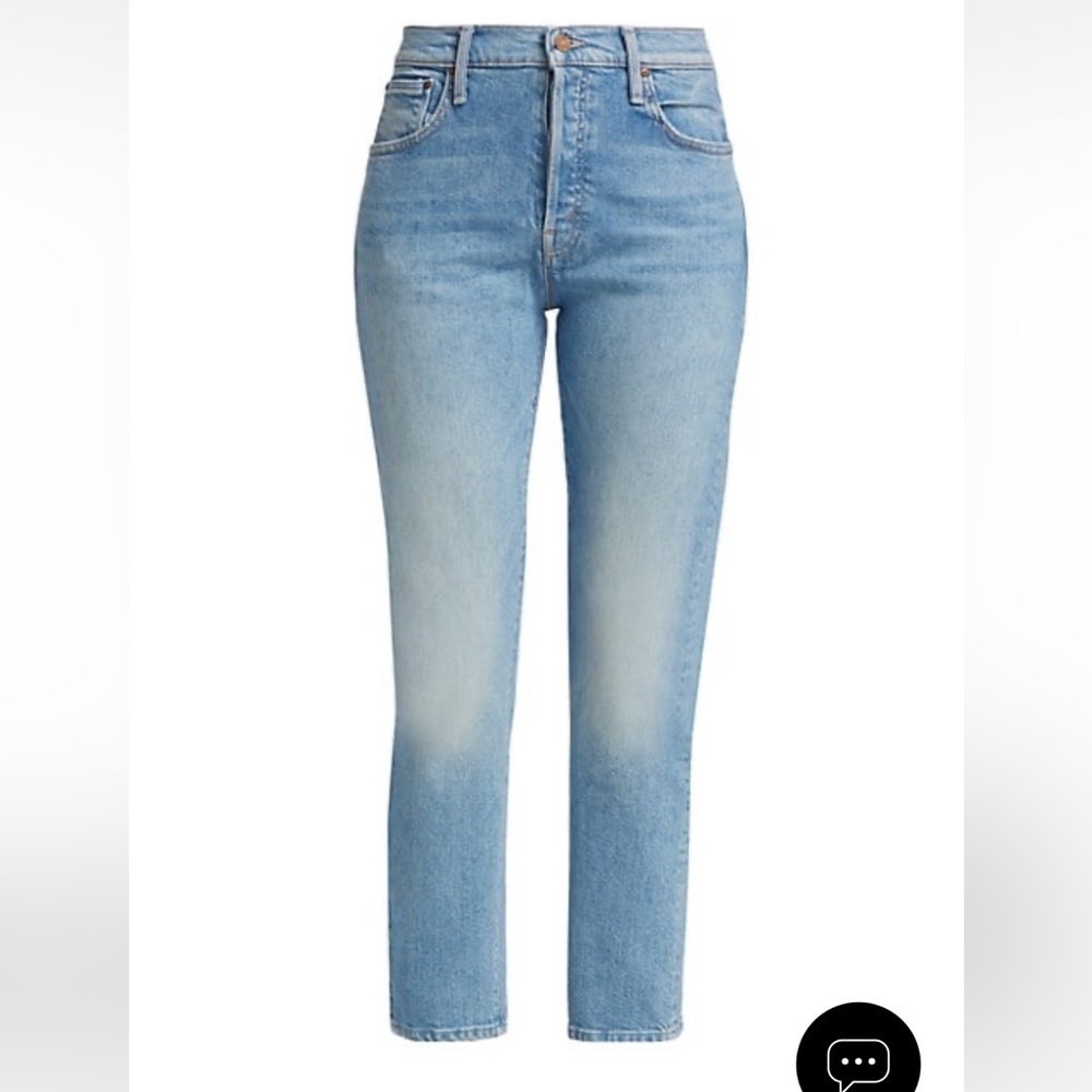 MOTHER THE SCRAPPER ANKLE JEAN WOMENS SIZE 29 NWT LIGHT BLUE WASH